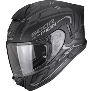 Scorpion EXO-530 Air Slope motoristična čelada z integriranim obrazom, mat črno-srebrna