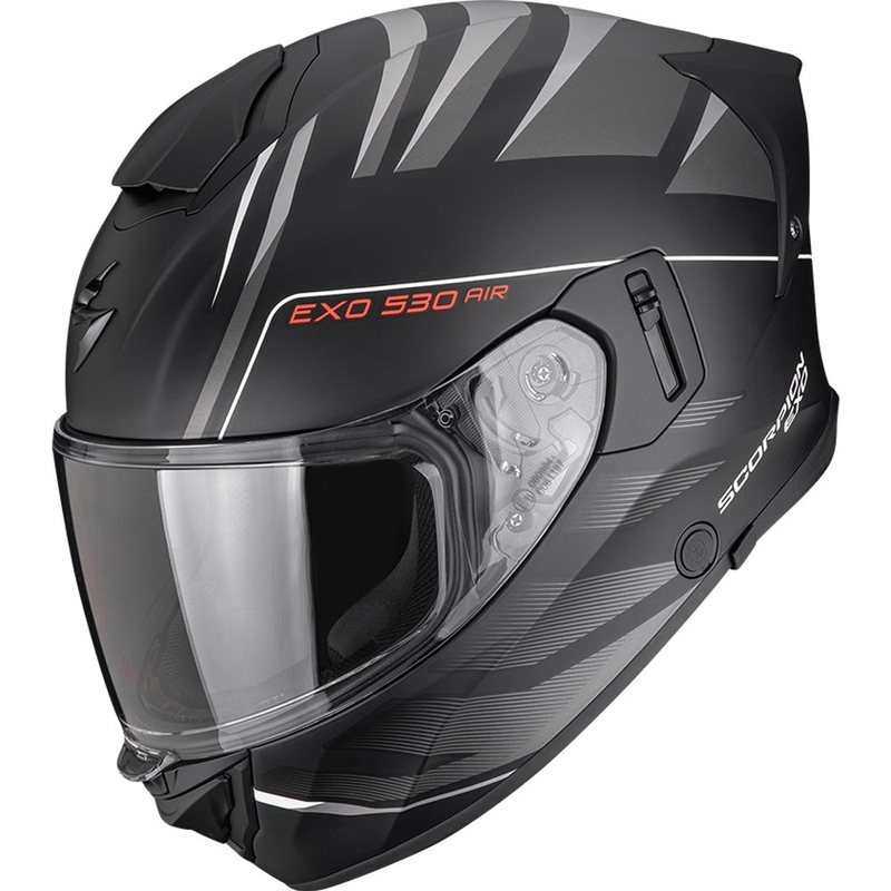 Scorpion EXO-530 Air Tigris integralna motoristična čelada mat črno-srebrna