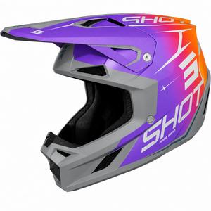 Motokros čelada Shot Speed Side mat vijolična