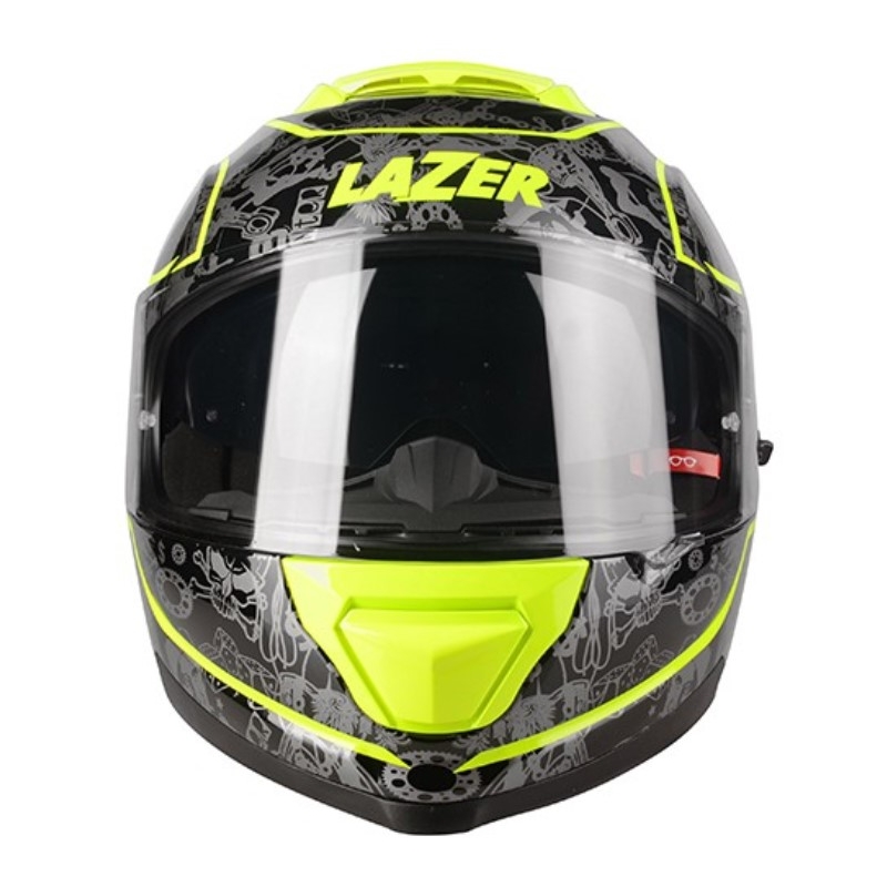 Lazer Rafale SR $13 Originalna črno-sivo-fluo rumena integralna motoristična čelada razprodaja