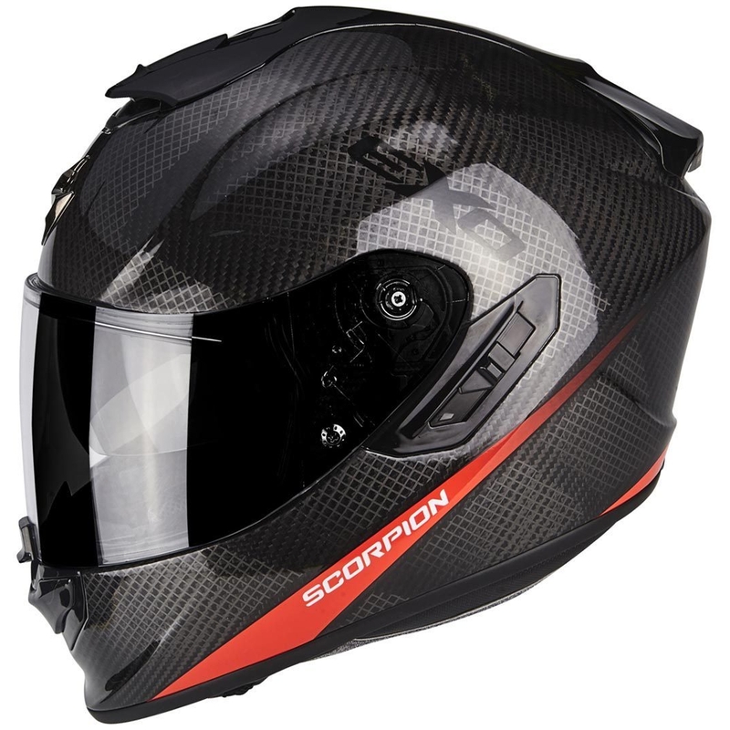 Integralna motoristična čelada Scorpion Exo-1400 Air Carbon rdeča