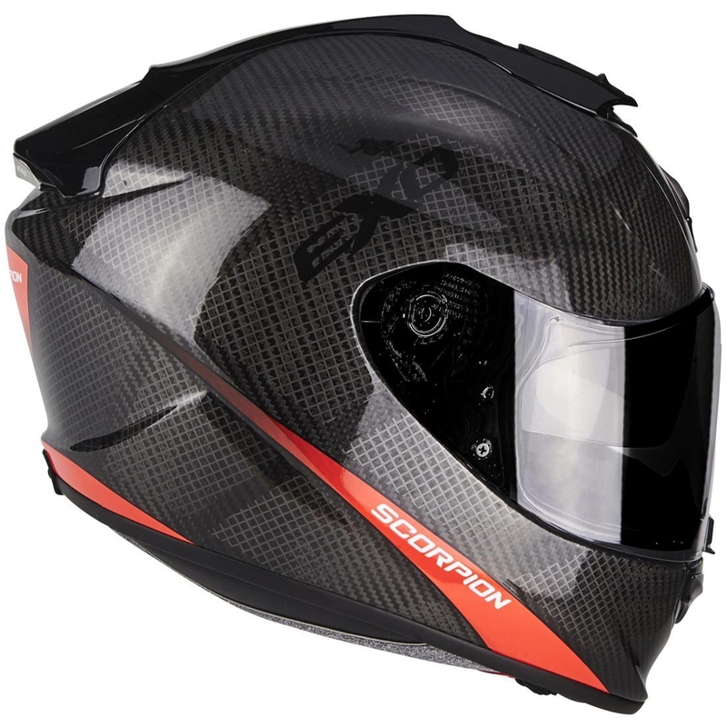 Integralna motoristična čelada Scorpion Exo-1400 Air Carbon rdeča