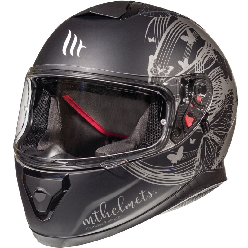 MT Thunder 3 SV Vlinder siva mat integralna motoristična čelada razprodaja