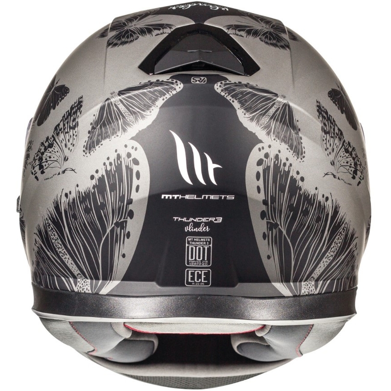 MT Thunder 3 SV Vlinder siva mat integralna motoristična čelada razprodaja