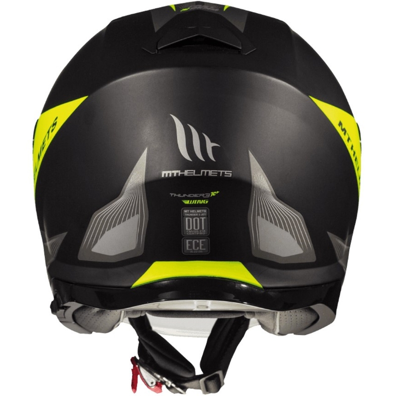Odprta motoristična čelada MT Thunder 3 SV Wing Black-Grey-Fluo Yellow razprodaja