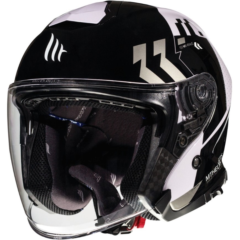 MT Thunder 3 SV Venus Black-Grey-White Odprta motoristična čelada razprodaja