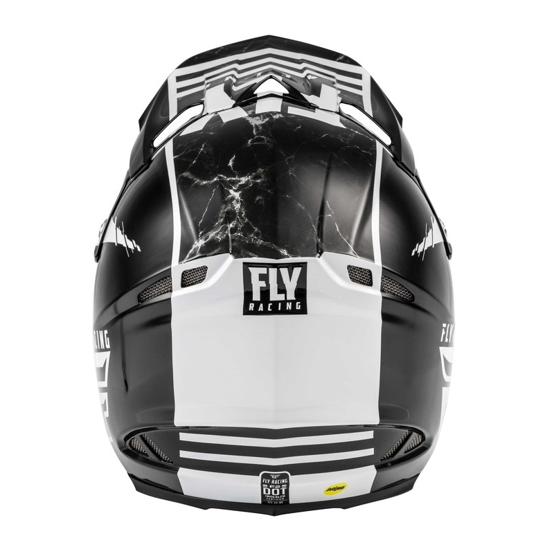 Motokros čelada FLY Racing F2 Carbon Granite bela-črna-siva