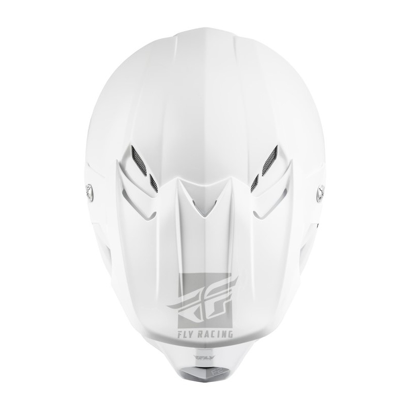 Motokros čelada FLY Racing F2 Carbon Solid white