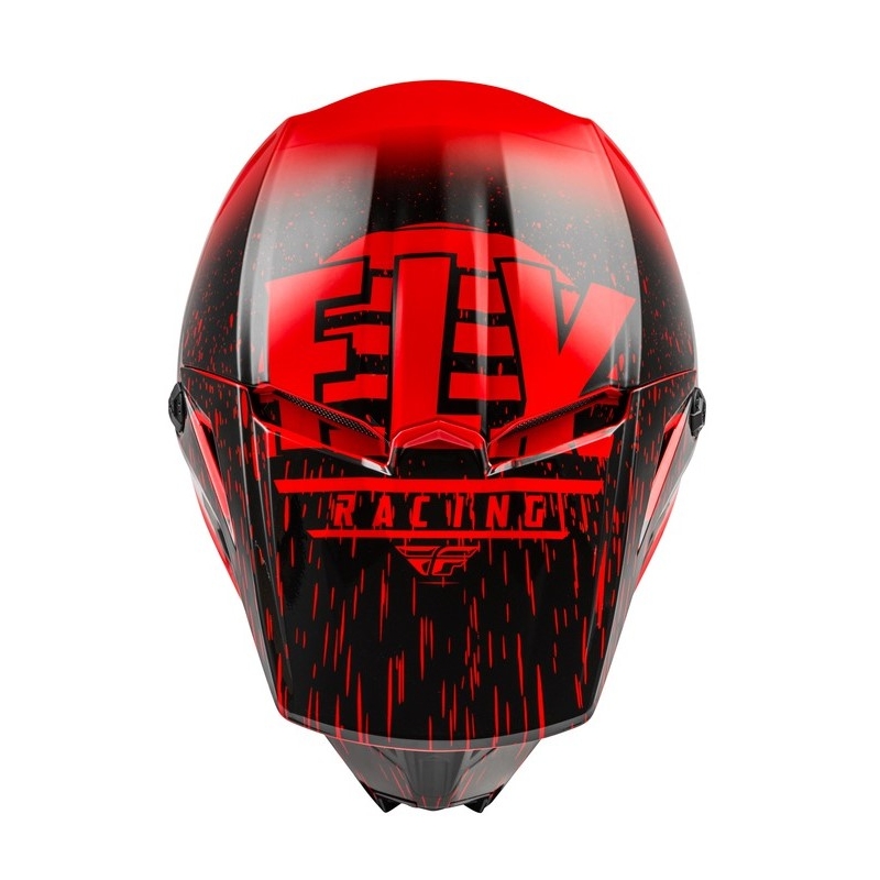 Motokros čelada FLY Racing Kinetic K120 rdeče-črna