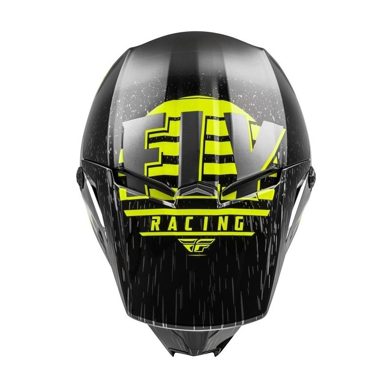 Motokros čelada FLY Racing Kinetic K120 črno-sivo-fluo rumena