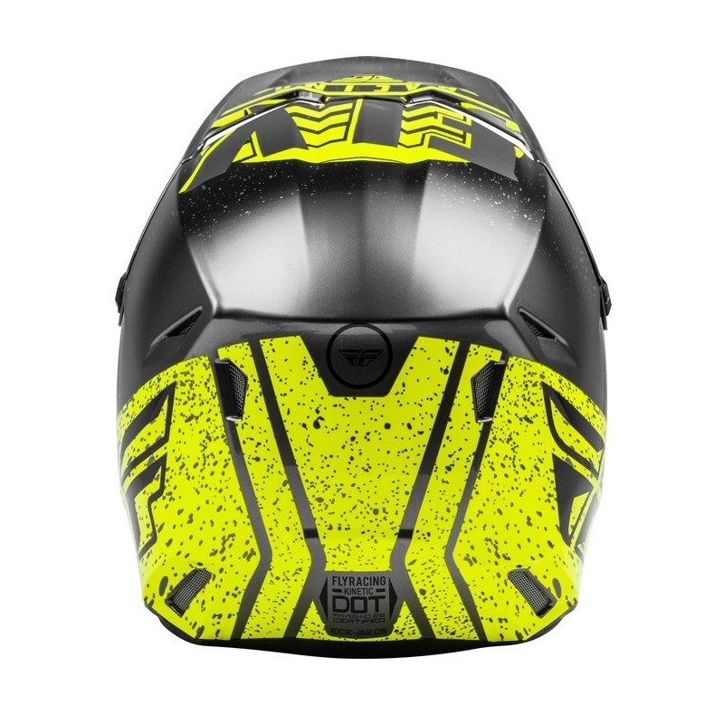 Motokros čelada FLY Racing Kinetic K120 črno-sivo-fluo rumena