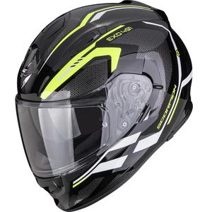 Scorpion EXO-491 KRYPTA motoristična čelada z integriranim obrazom črno-fluo rumeno-bela