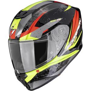 Otroška motoristična čelada Scorpion EXO-JNR Air Tako črno-fluo rumeno-rdeča