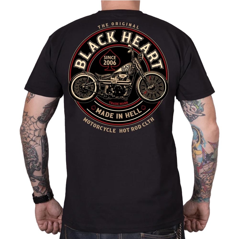 Črna majica s kratkimi rokavi Black Heart Trapper