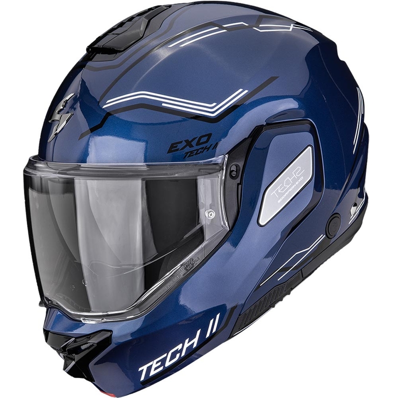 Scorpion EXO-TECH II Dash preklopna motoristična čelada modro-črno-bela