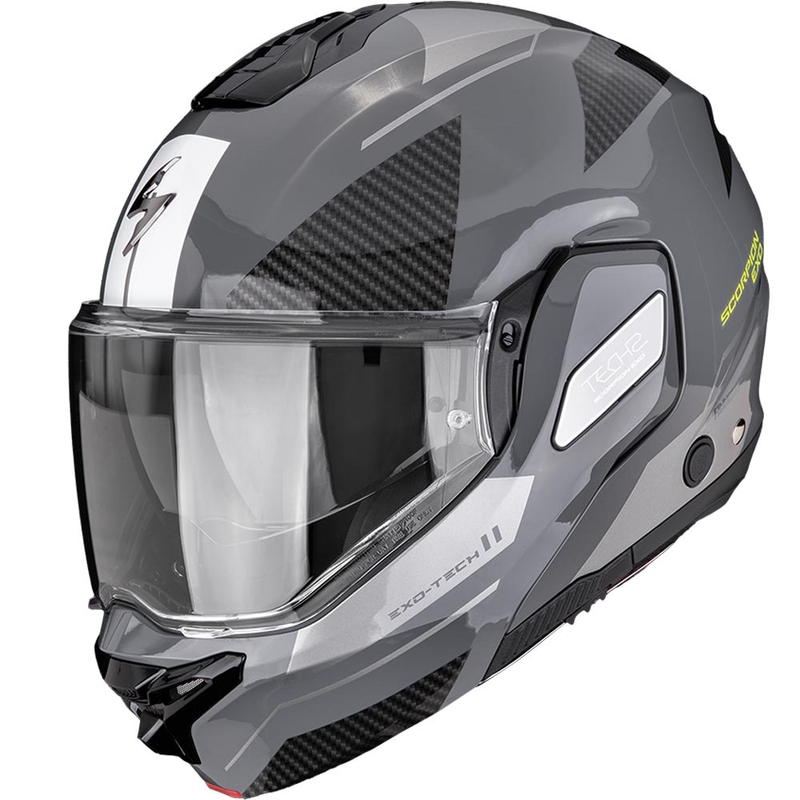Scorpion EXO-TECH II Void preklopna motoristična čelada srebrno-fluo rumena