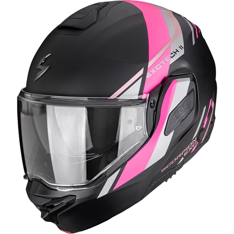 Scorpion EXO-TECH II Markus preklopna motoristična čelada mat črno-roza