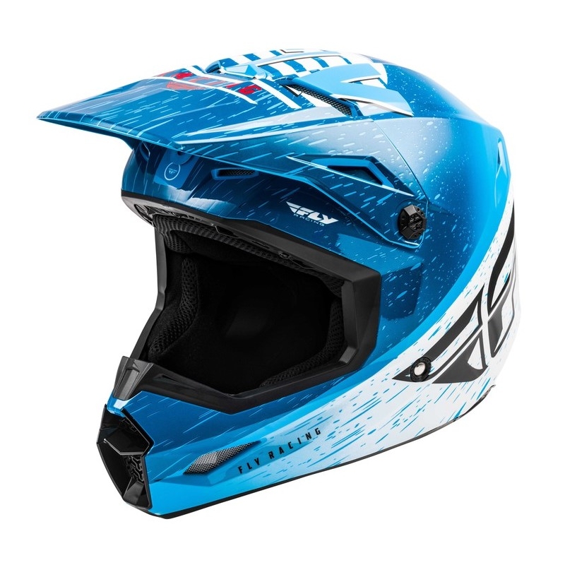 Motokros čelada FLY Racing Kinetic K120 modro-bela-rdeča razprodaja