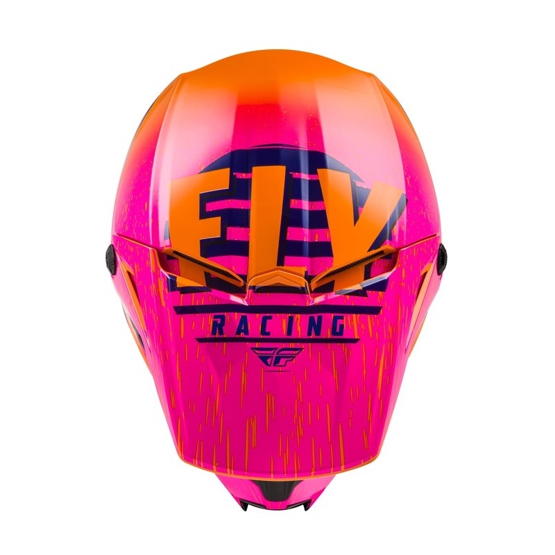 Motokros čelada FLY Racing Kinetic K120 oranžno-rožnato-črna