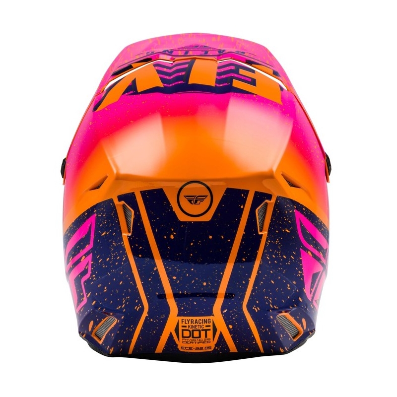 Motokros čelada FLY Racing Kinetic K120 oranžno-rožnato-črna