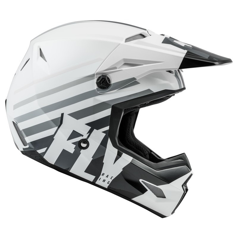 Motokros čelada FLY Racing Kinetic K120 bela-črna-siva