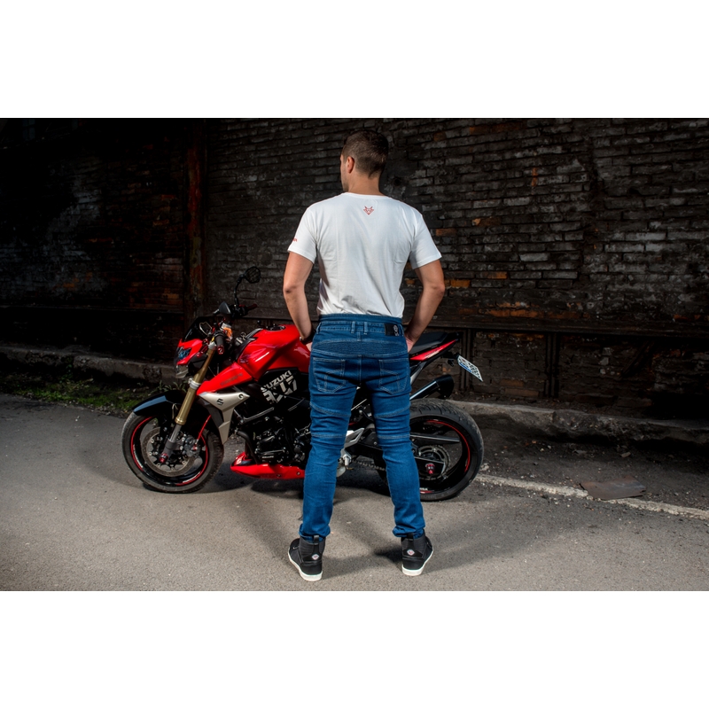 Street Racer Basic Blue Motorcycle Jeans razprodaja