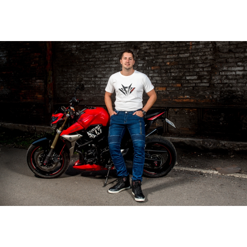 Street Racer Basic Blue Motorcycle Jeans razprodaja