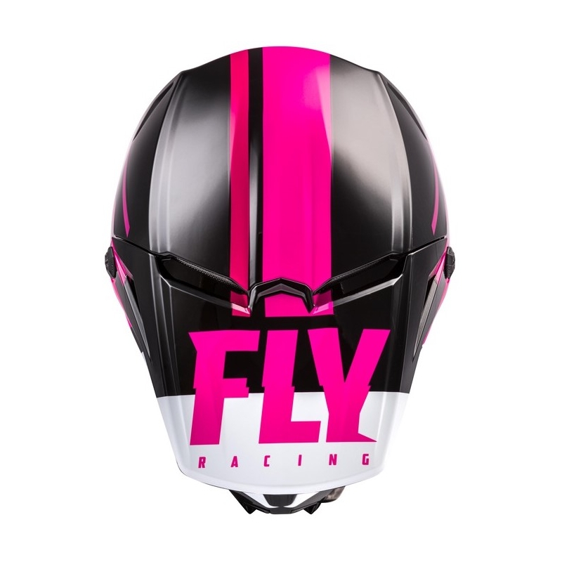 Motokros čelada FLY Racing Kinetic Thrive roza-črno-bela