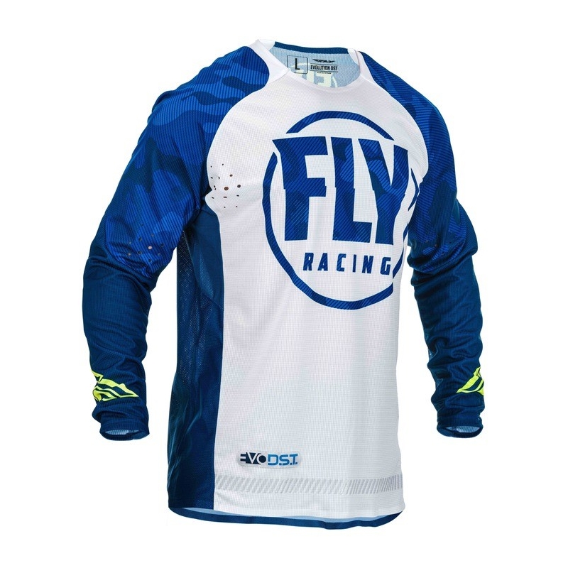 Motokros majica FLY Racing Evolution modra in bela