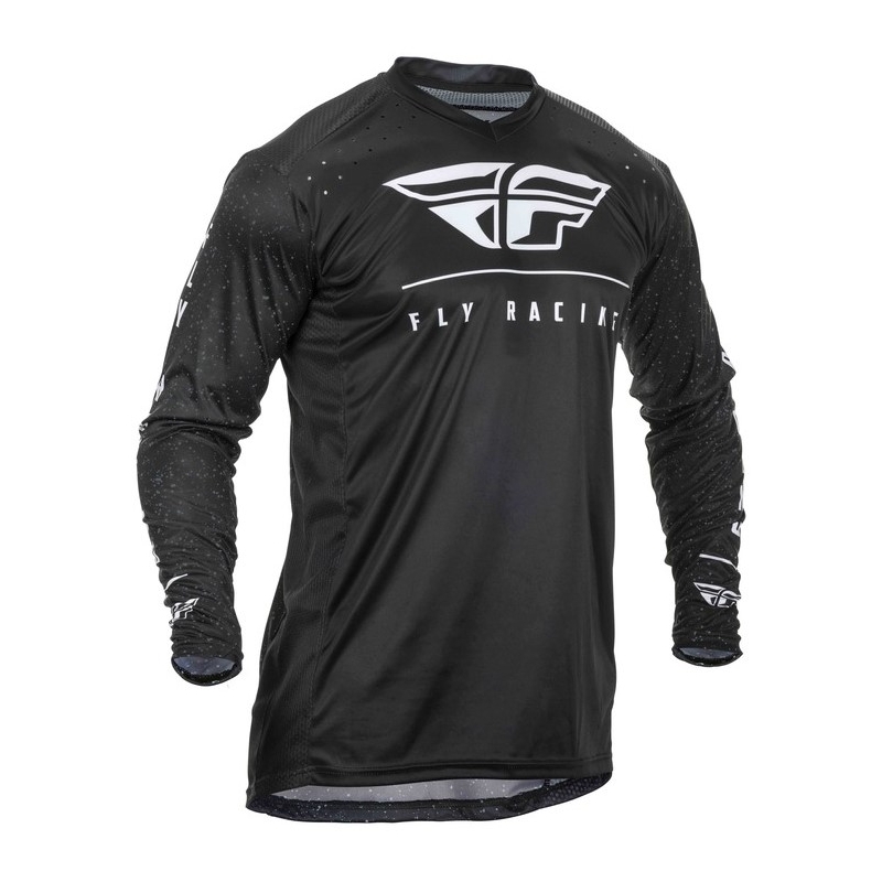 Motokros majica FLY Racing Lite 2020 črno-bela razprodaja