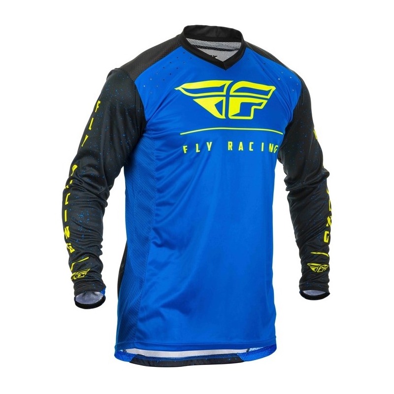 Motokros majica FLY Racing Lite 2020 modro-črna-fluo rumena