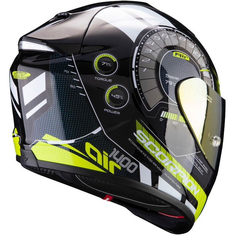 Integralna čelada Scorpion EXO-1400 Air Torque črno-rumena