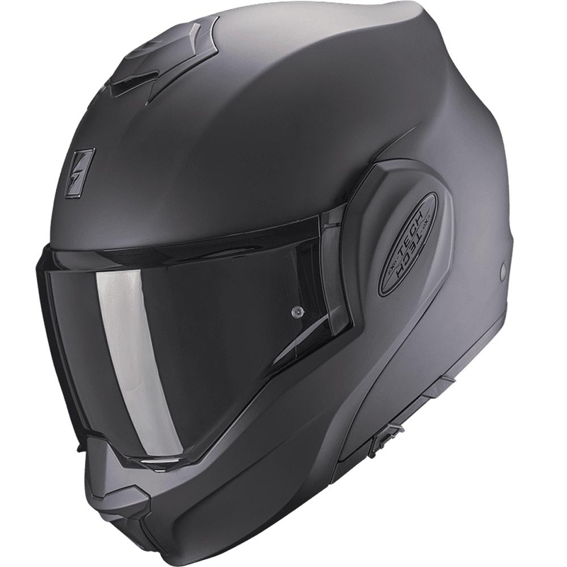 Scorpion EXO-TECH Lite Solid preklopna motoristična čelada mat črne barve