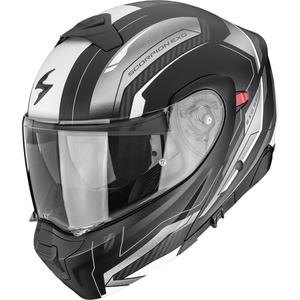 Scorpion EXO-930 EVO Space preklopna motoristična čelada mat črno-srebrno-bela