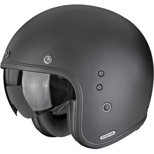 Moto čelada Scorpion Belfast II Solid z odprtim obrazom, mat črna