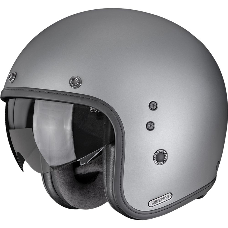 Motociklistična čelada Scorpion Belfast II Solid z odprtim obrazom, mat titanovo siva