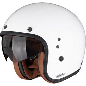 Moto čelada Scorpion Belfast II Luxe z odprtim obrazom, bela
