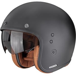 Moto čelada Scorpion Belfast II Luxe z odprtim obrazom, mat črna