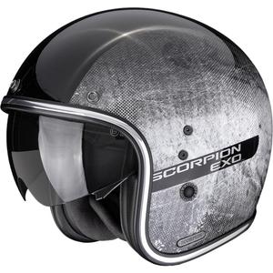 Odprta motoristična čelada Scorpion Belfast II Quest črno-srebrna