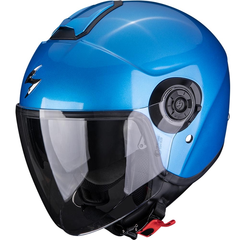 Scorpion EXO-CITY II Solid odprta motoristična čelada kovinsko modre barve