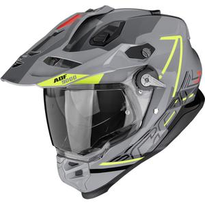Enduro čelada Scorpion ADF-9000 Air Summit srebrno-fluo rumena