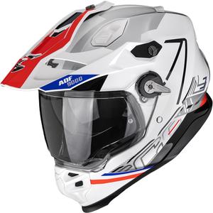 Enduro čelada Scorpion ADF-9000 Air Summit belo-rdeče-srebrna