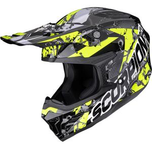 Čelada za motokros Scorpion SMX-10 Gasoline črno-rumena