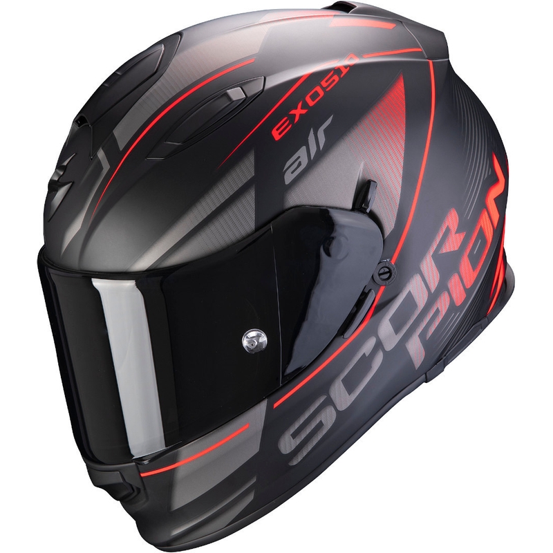Integralna čelada Scorpion EXO-510 Air Ferrum črna-srebrna-rdeča