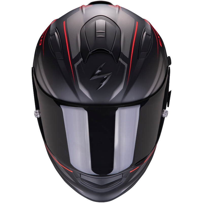 Integralna čelada Scorpion EXO-510 Air Ferrum črna-srebrna-rdeča