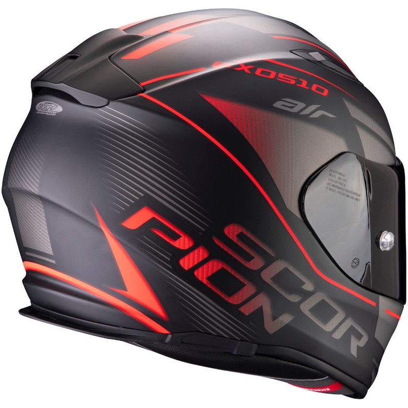 Integralna čelada Scorpion EXO-510 Air Ferrum črna-srebrna-rdeča