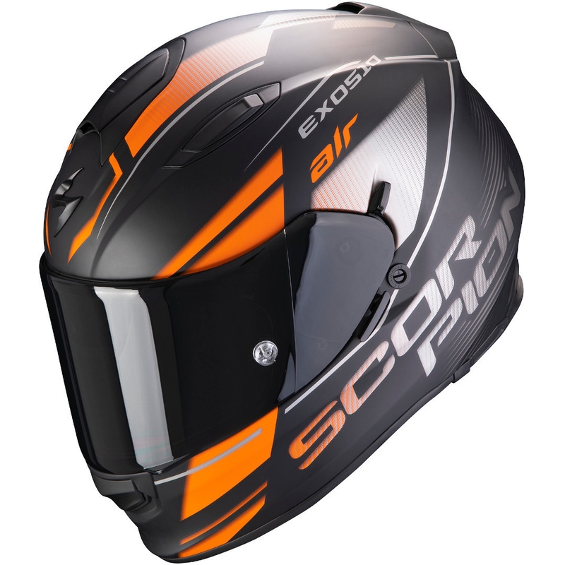 Integralna čelada Scorpion EXO-510 Air Ferrum črna-srebrna-oranžna
