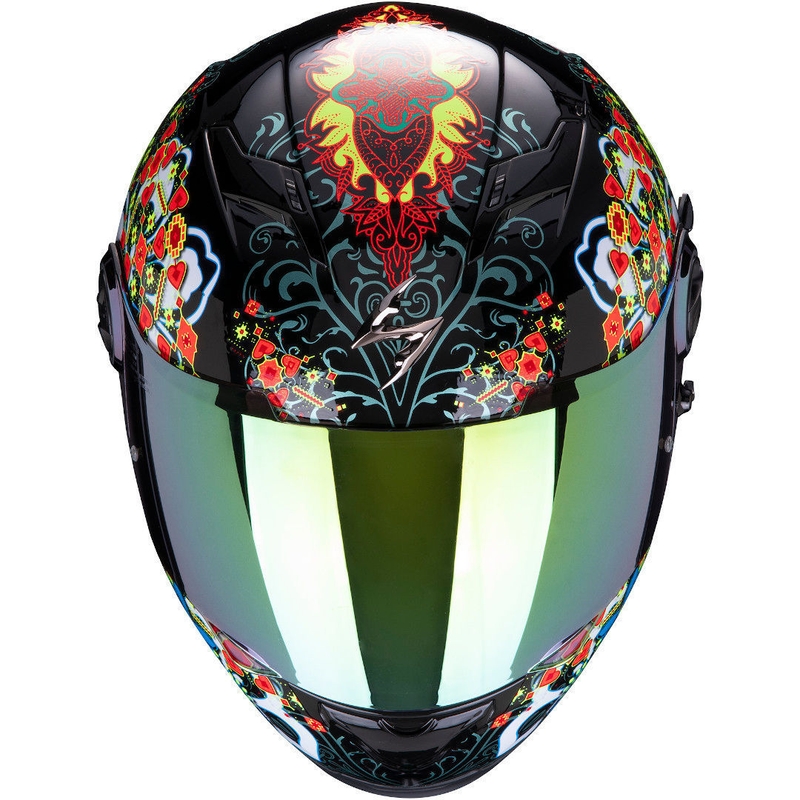 Integralna čelada Scorpion EXO-490 Divina črno-rdeče-modra razprodaja