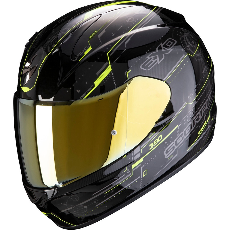 Integralna čelada Scorpion EXO-390 Beat black-fluo yellow