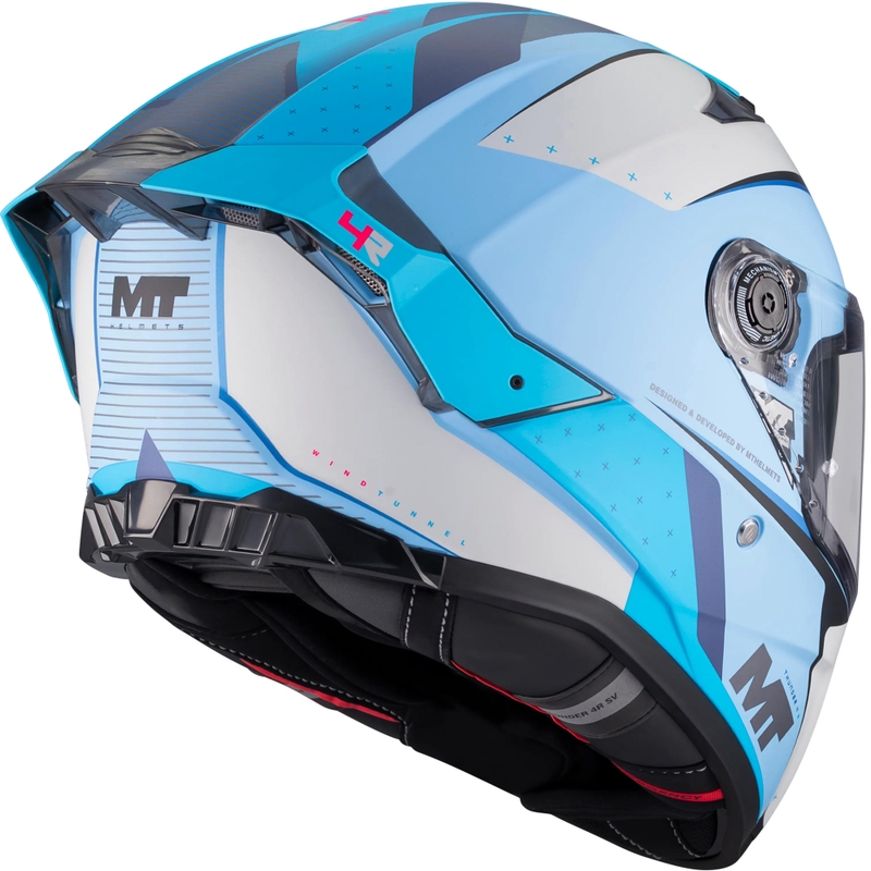 Celoobrazna motoristična čelada MT Thunder 4 R SV Wind Tunnel C7 mat modro-siva
